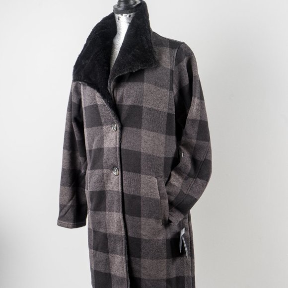 NWT Steve Madden Buffalo check button up coat - L - Picture 9 of 13